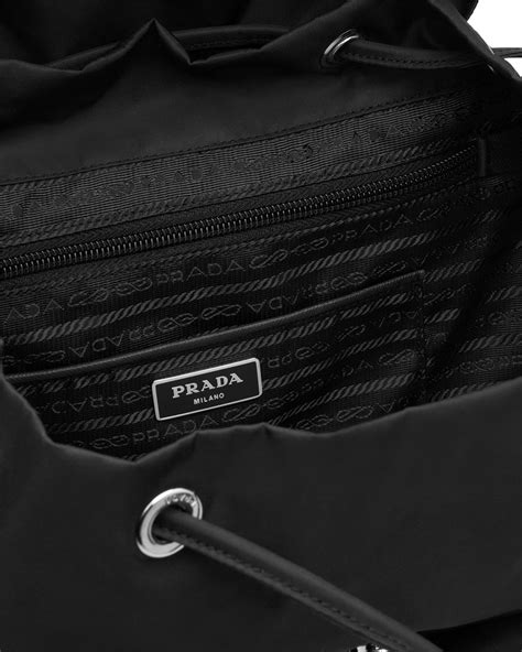 prada bag b8888 vela nero|Prada leather backpack.